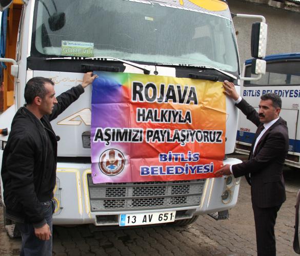 Bitlis Belediyesi Öncülüğünde Kobaniye Yardım Devam Ediyor
