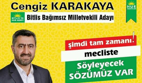 Cengiz Karakaya Bitlis Bağımsız Milletvekili Adayı