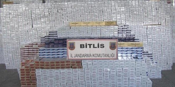 Bitlis’te 20 bin 110 paket kaçak sigara ele geçirildi