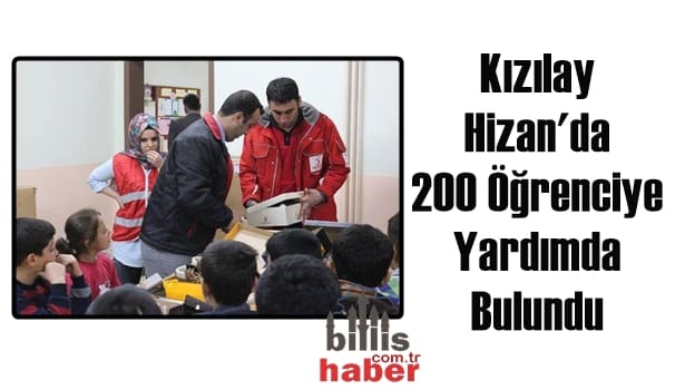 Kızılay Hizan’da 200 Öğrenciye Yardımda Bulundu