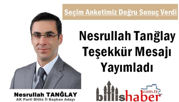 Nesrullah Tanğlay Teşekkür Mesajı Yayımladı