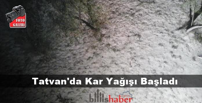 Tatvan’da Kar Yağışı Başladı