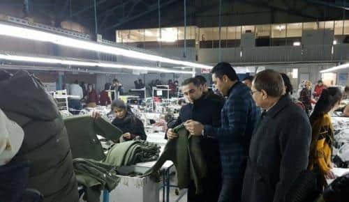 Alibeyoğlu’ndan tekstil atölyesini ziyaret