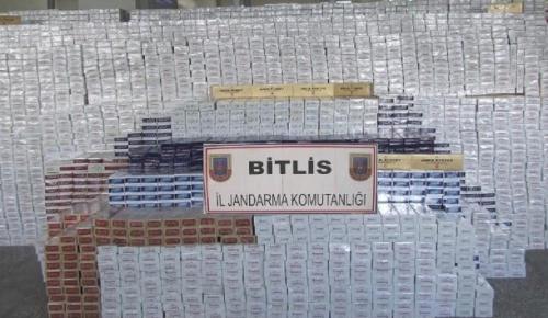 Bitlis’te 20 bin 110 paket kaçak sigara ele geçirildi