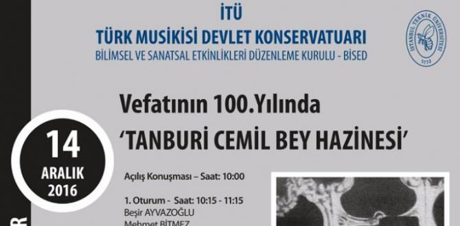 Tanburi Cemil Bey ölümünün 100. Yılında anılıyor